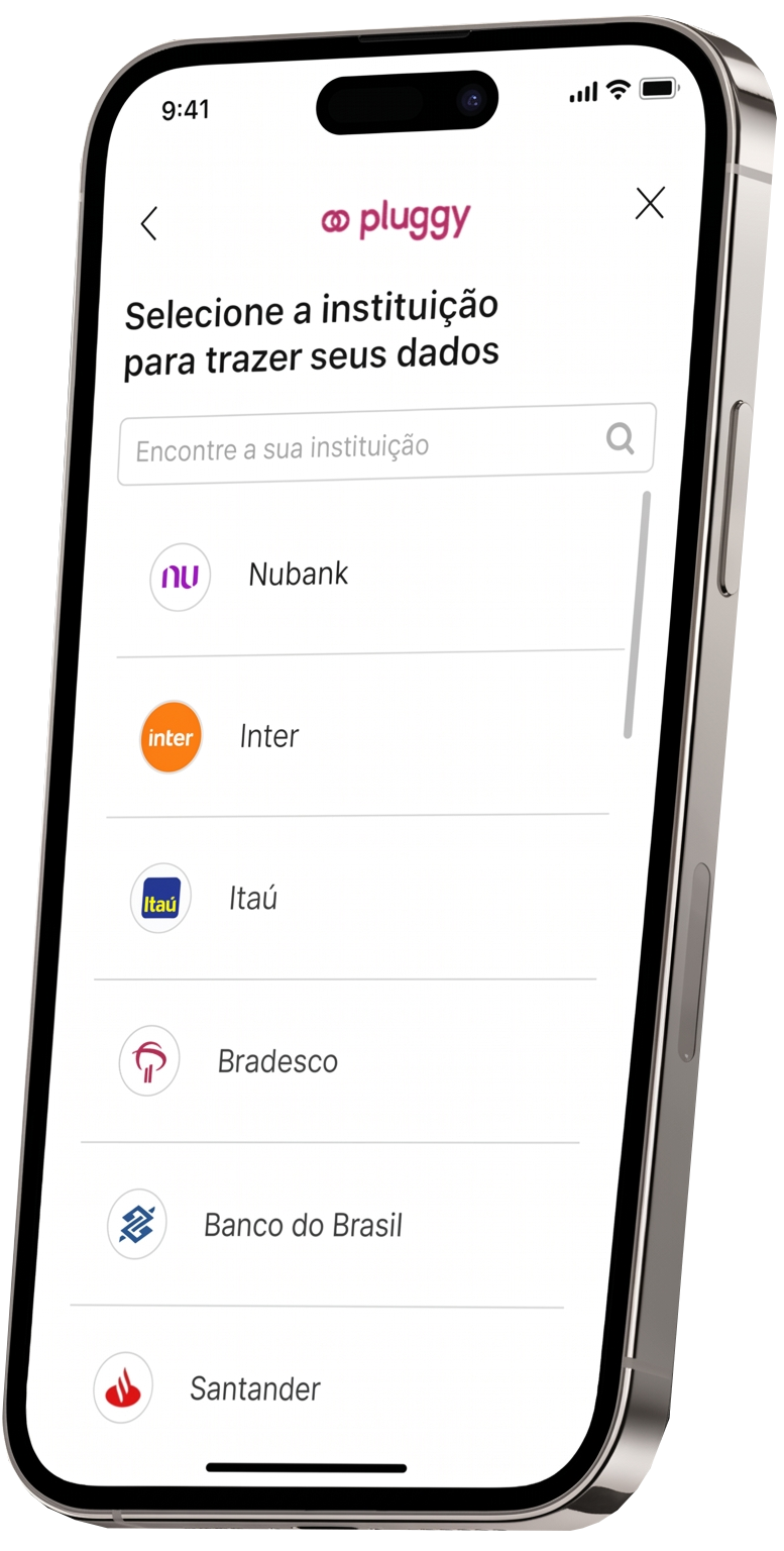 Conexão bancária via Open Finance no Bridgerr com a Pluggy